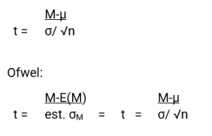 t-toets formule 2